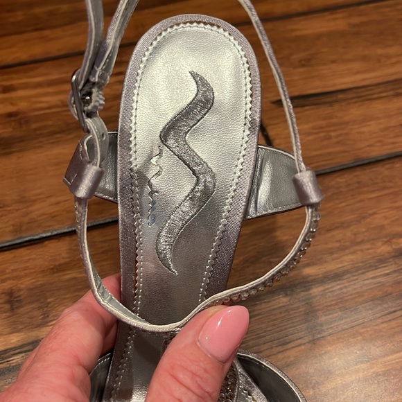 Silver Rhinestones Women's Heels - Picture 2 of 6